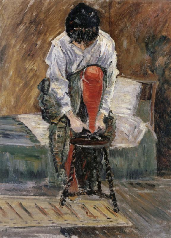 unknow artist the red stocking oil painting image